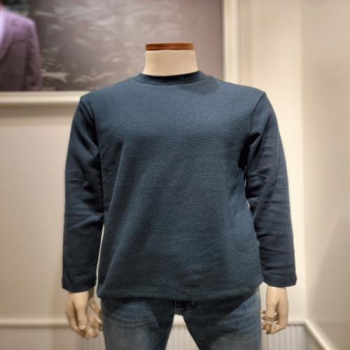 올젠 남성 겨울 와플조직 기모 라운드티_ZAC4TR1901