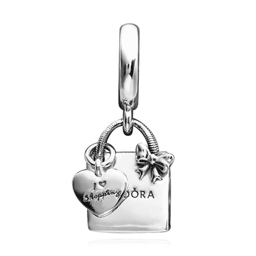 판도라  799536C00 미 쇼핑백 펜던트 겸 댕글 실버 참