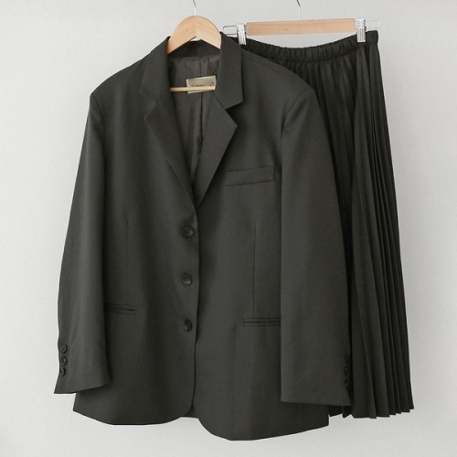 아이우먼 쓰리버튼일자롱자켓 EZE793M309 빅사이즈