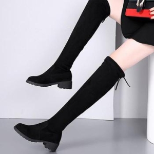 슈썸 여성 스웨이드 끈조절 기모 캐주얼 롱 부츠 LK-R96T S11173009