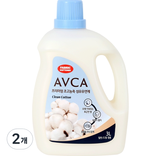 자연 아브카 프리미엄 초고농축 섬유유연제 클린코튼향 3L