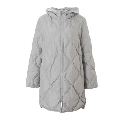 요하넥스 니트배색후드구스패딩 B3D1UQ27