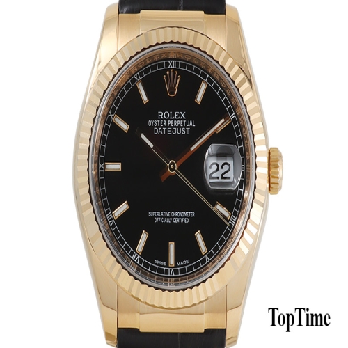 롤렉스 데이저스트 골드 검정판 바인덱스 116138 36mm