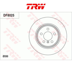 TRW  뒤 브레이크디스크 2장 1세트 BMW F10 F11 520D 525D 520I 523I 528I 535I DF8025