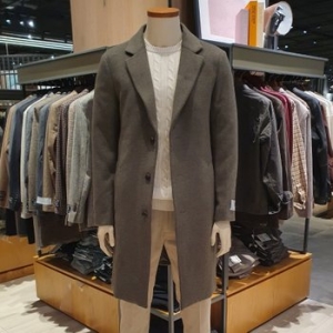 올젠 남성 세미 오버 방모 코트_ZAC4CG1901