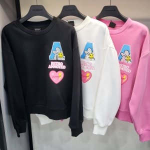 리트머스 나인마이너스투/ 여성 어노이드 자수 크롭맨투맨LN4TF867