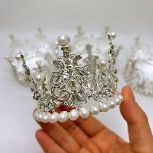 티아라 왕관 파티 무대 공주 머리띠 셀프 웨딩 촬영 코스튬 헤어밴드