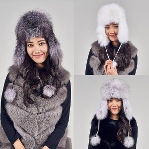 블루피오레 폭스 귀달이 모자 BF1938