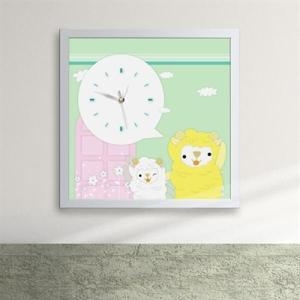 꾸밈  아트박스 cx163-인사를 좋아하는 양 액자시계