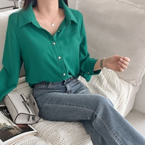 나야홍 빅사이즈 310 플러스무지카라블라우스 DBNP978