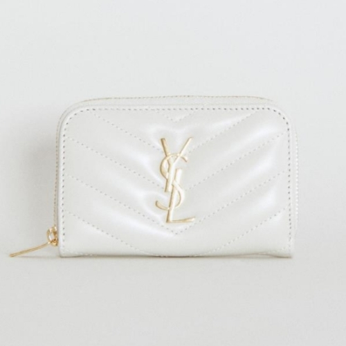 생로랑 여성 카산드르 마틀라세 동전 지갑 크림 753788 AAA44 9207