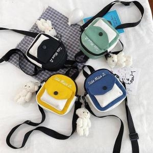 셀러허브 배색 캔버스 미니 크로스백 ELG-123 S10511755