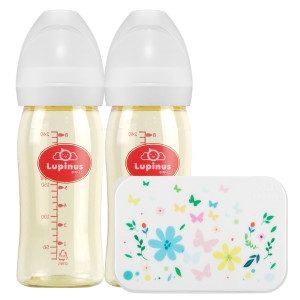 루피너스 PPSU 젖병 240ml 트윈팩 세트 더블하트 젖꼭지 호환