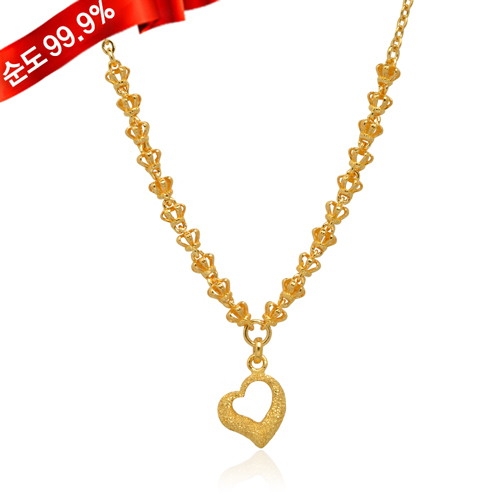 혼골드모아 골드모아 24K 순금 하트 여성 목걸이 18.75g