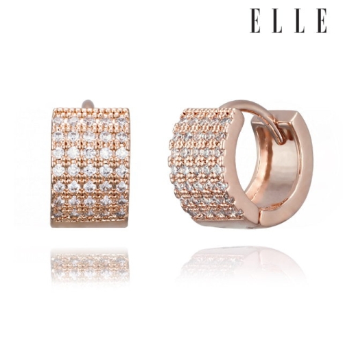 엘르쥬얼리  14K 볼륨 큐빅 원터치 귀걸이 gold filled ELGPEE505