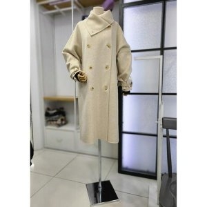 밀스튜디오 세이브존04 울 100% 오버핏 스탠카라 핸드메이드코트 LOBCOC107