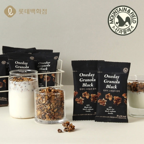 산과들에  원데이그래놀라블랙 100봉 검은콩 흑미 오트밀 시리얼