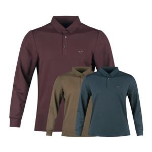 럭스골프  남성 봄 가을 골프웨어 골프 카라티 캐주얼 긴팔 티셔츠 L112310