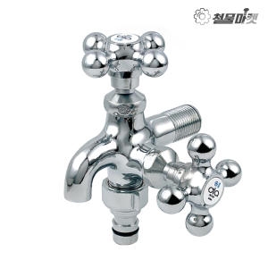 디아  두갈래 수도꼭지 냉수 베란다 양갈래 세탁기