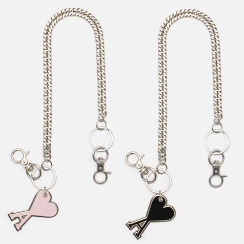 아미 하트 로고 키 체인 키링 블루 UKR900 363 450