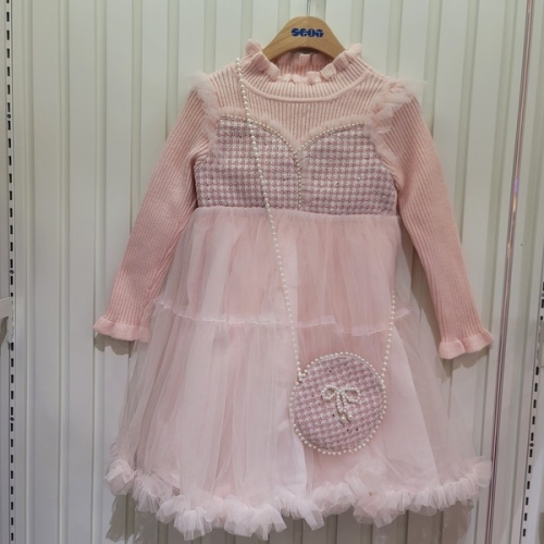 에스핏 주니어 겨울신상 키즈 매니저 원픽 니트 트위드원피스 가방세트 SKX710FKOP01