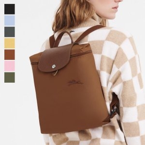 롱샴 르 플리아쥬 그린 캔버스 여성 백팩 M L1699919