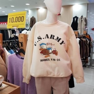 미스칸트 MISSKANT  우스 덕 모델 기모 M 티셔츠 KPTSKB06