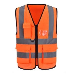 셀러허브 고급형 안전조끼 SFV2-Or 주황 주머니 반사 야광 작업 도로공사 야간 S11200861