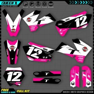 TEAM  NEW QUEEN X 그래픽 및 배경 데칼 스티커 키트 KTM SX 85 SX85-105 적합 2003-2006 2007