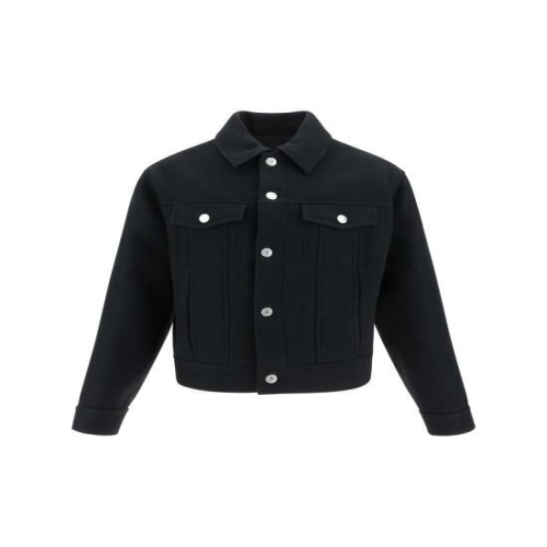 아미 남성 울 박시 자켓 블랙_UJK234WV0020 001 BLACK