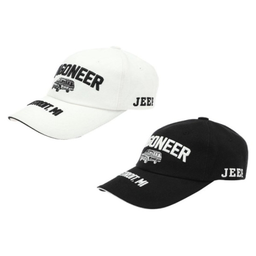 JEEP JP1GCU049 왜고니어 배색 샌드위치 챙 모자 볼캡 블랙 야구모자