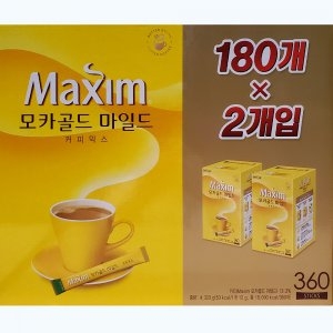 동서식품 맥심 모카골드마일드 코코넛오일 커피믹스 180개2개입
