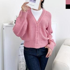 셀러허브 UPP 1064 여자블랙핑크 하찌니트가디건 S10988123