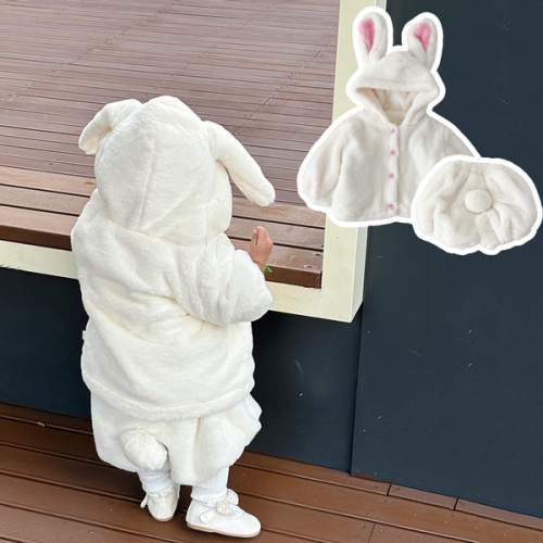 조이멀티 엠케이 하얀토끼 퍼 후드점퍼 누빔 유아동 상하세트 205242