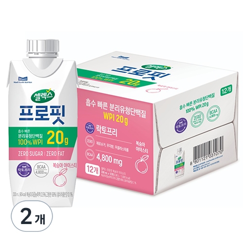 매일유업 셀렉스 프로핏 웨이 프로틴 복숭아 330ml