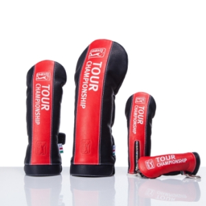 PGA투어 PGA 투어 챔피언십 타이거 레드 골프 헤드커버 양가죽 4p 세트 이니셜 각인