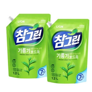 참그린 기름기 뽀드득 레몬녹차 리필 1.2L