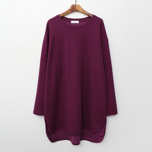 아이우먼 빅사이즈 언발 롱 랍빠 양면 긴팔 티 셔츠 ADB001 굿 사이즈에서 자유로운 그녀~