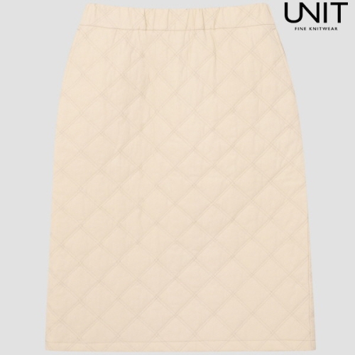 유닛 코튼혼방퀼팅 H라인스커트_UFI4-WBS48EN
