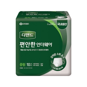 디펜드 편안한 언더웨어 플러스 중형 10개