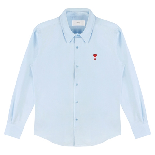 아미 체인스티치 하트 로고 옥스포드 셔츠_BFFSH091 480 100