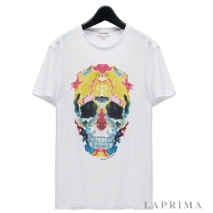 알렉산더맥퀸 스컬 로고 반팔티 611384 QOZB6 0900 트렌디 감성의 스마트한 쇼핑공간