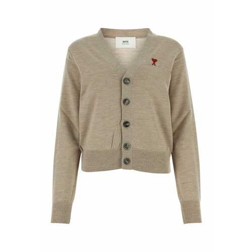 아미 여성 하트 로고 울 가디건_FKC111 KN0025