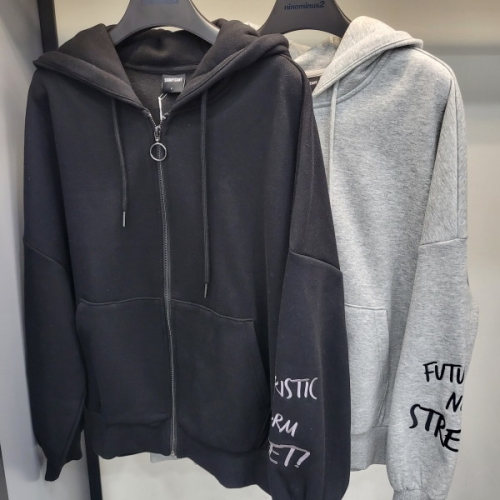 리트머스 여성 드로잉 자수 기모 후드집업LN9TF949