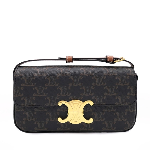 셀린느 금장 트리오페 로고 숄더백 탄 194142 CUZ 04LU