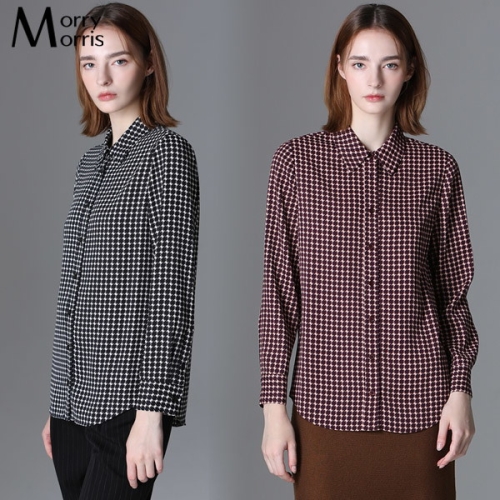 모리모리스 클래식 올오버 패턴 블라우스