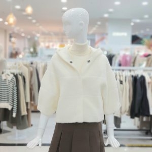 Ab.f.z 포근포근 후드 칠부 숄 퍼가디건 자켓 AFY1GY33A