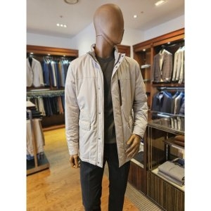 꼬르넬리아니 베이지 솔리드 폴리 히든 후디 점퍼 CR9OTRS07