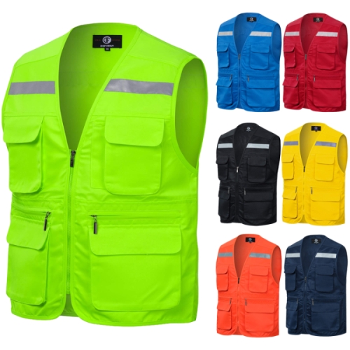 데피  반사띠 V넥 안전 방범 조끼 DS56 작업 단체복