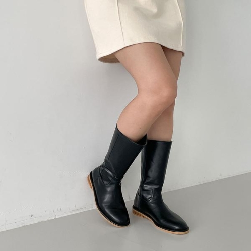 슈썸 여성 클래식 미들힐 스웨이드 앵클 부츠 RJ-x1079